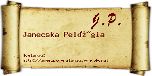 Janecska Pelágia névjegykártya